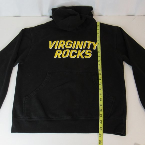 Independent Trading Company Virginity Rocks Graphic Black Hoodie Sweatshirt - Picture 5 of 6